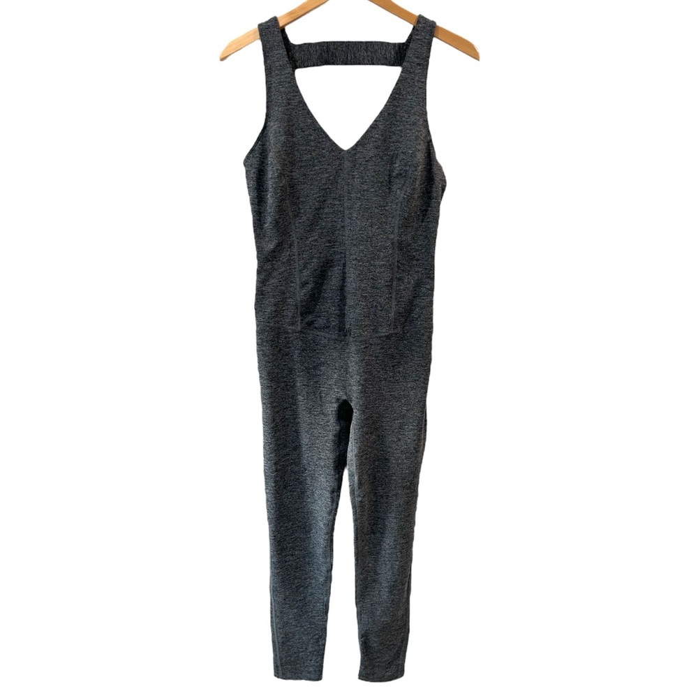 free people movement x hatch Never Better jumpsuit M black grey heather NWT